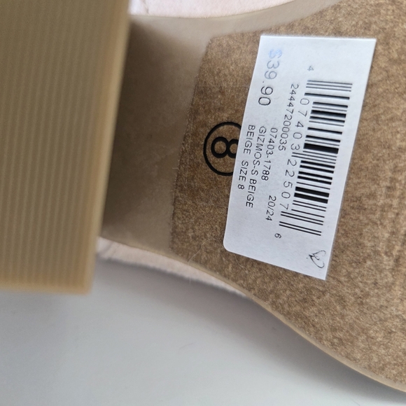 NWOB Soda Gizmos Suede Western Cowgirl Boots Folded Cuffs Block Heel Beige 38 8 - Picture 7 of 7